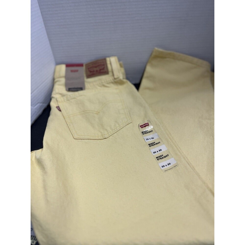 Yellow Levi’s Jeans New With Tag Middy Straight Leg 30x30 Women’s Denim 2022